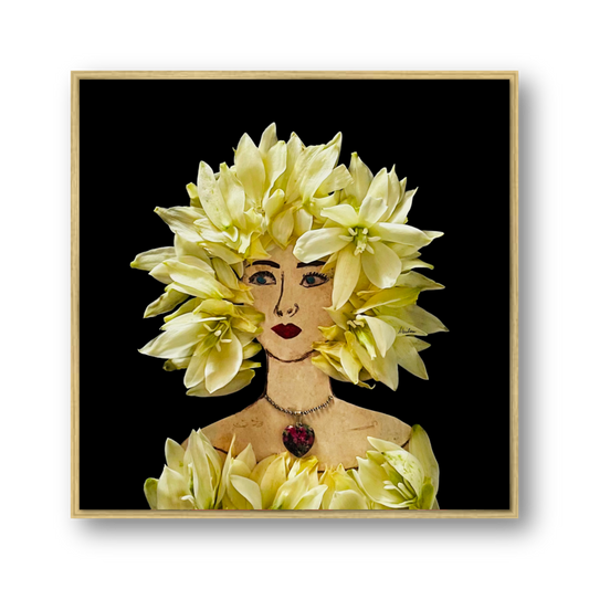 Yucca Metal Print - Square Gold